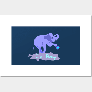 Cut Baby Elephantine Posters and Art